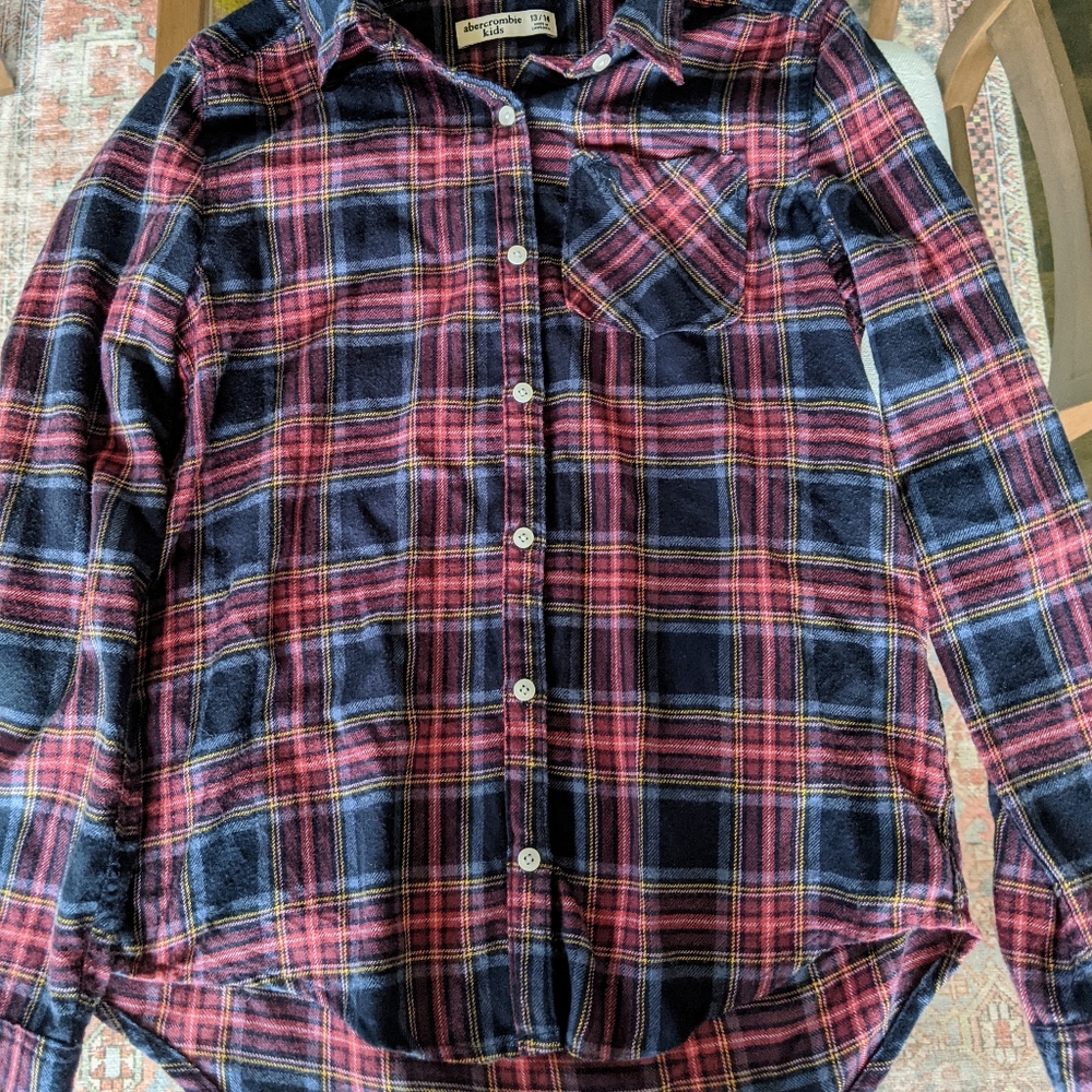 Girls Abercrombie kids flannel shirt